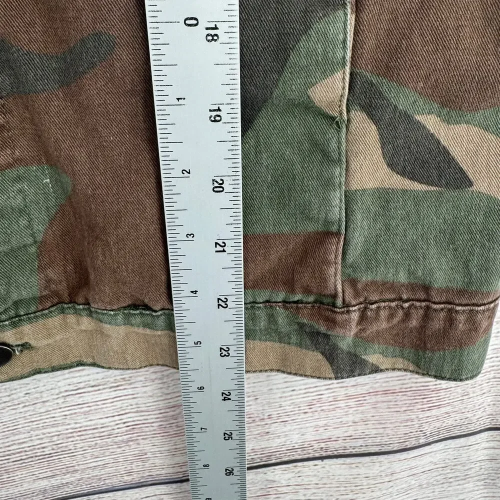 Nomad‎ Camouflage Military Hoodie Jacket Youth Boys Small Green Camo Gray